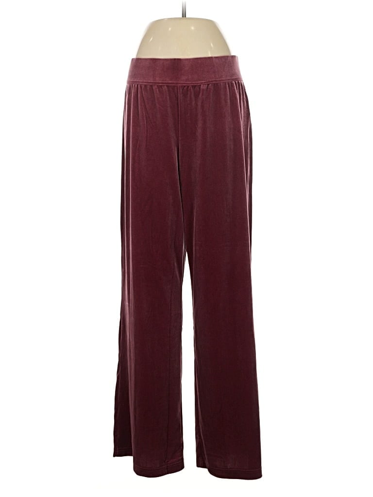 Pre-owned Lands' End Casual Pants In Burgundy