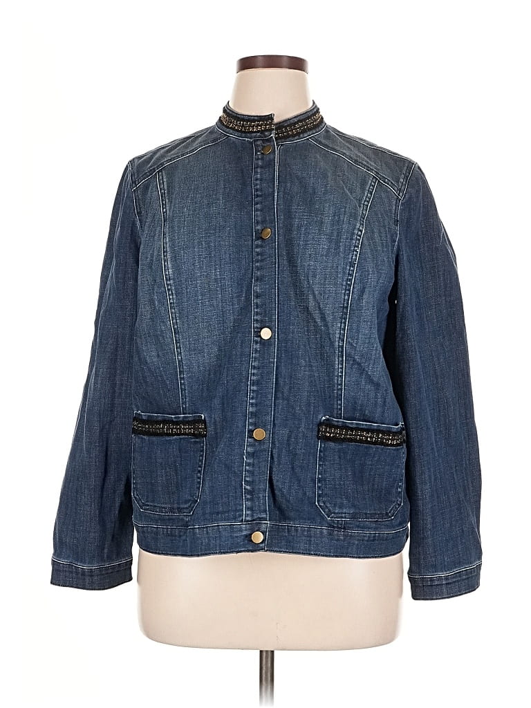 Pre-owned Chico's Denim Jacket In Blue