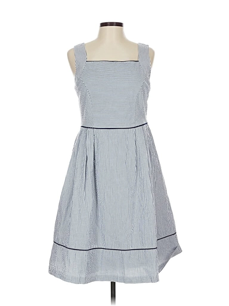 Pre-owned Lands' End Casual Dress In Blue