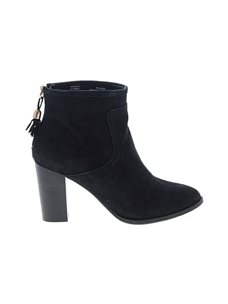 Pre-owned Anne Klein Ankle Boots In Black