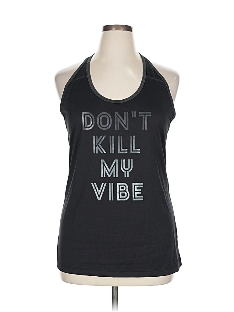 Pre-owned Bcg Tank Top Black Halter Neckline Tops