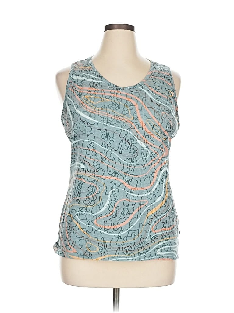 Pre-owned Royal Robbins Tank Top Blue Halter Neckline Tops