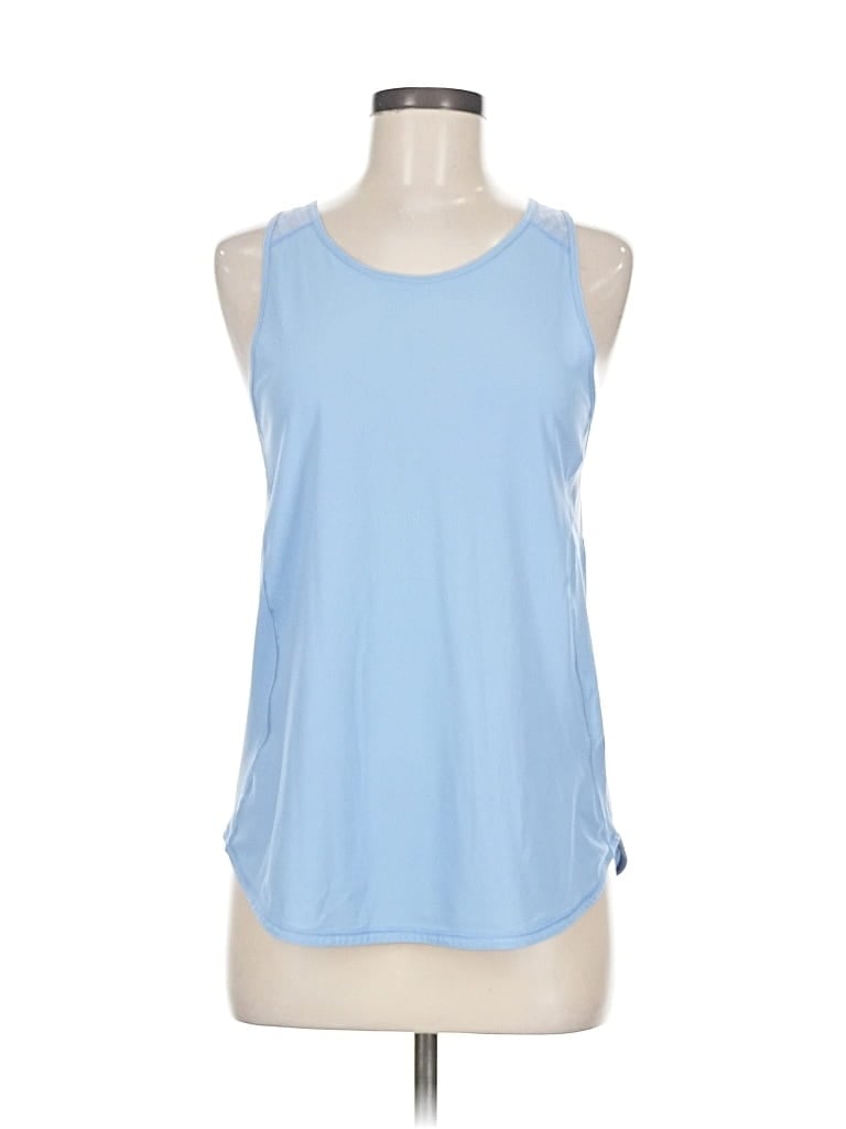 Pre-owned Lululemon Athletica Tank Top Blue Halter Neckline Tops