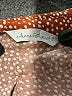 Keren Hart Polka Dots Orange Long Sleeve Blouse Size M - photo 7