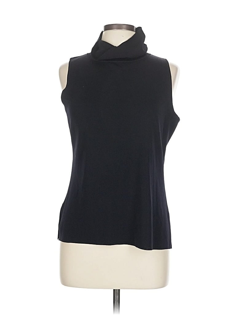 Pre-owned Misook Sleeveless Blouse In Black
