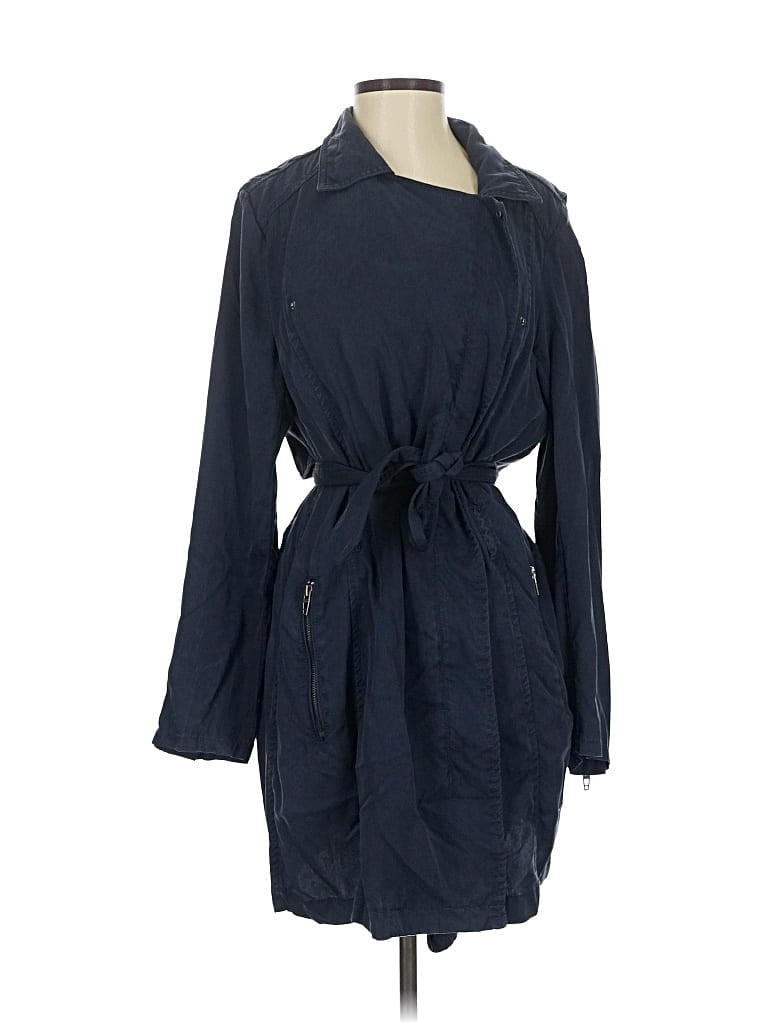 Pre-owned Blanknyc Blank Nyc Trenchcoat In Blue