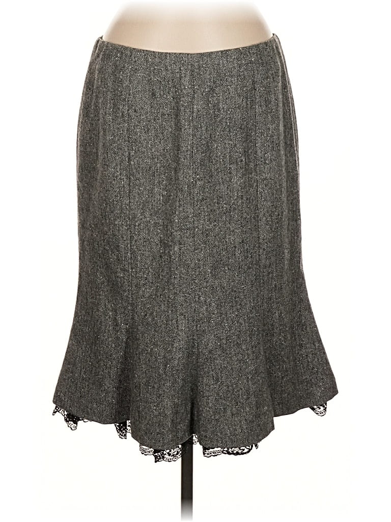 Pre-owned Identity Wool Skirt In Gray