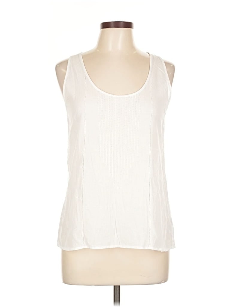 Pre-owned Dkny Jeans Sleeveless T-shirt In White