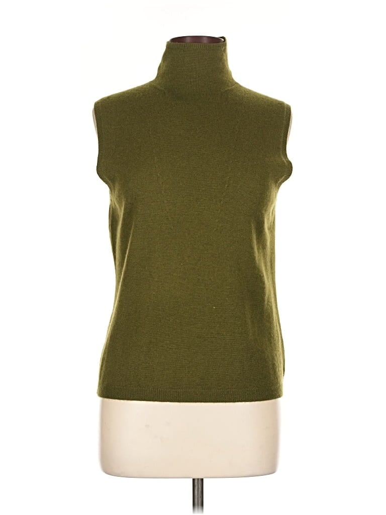 Pre-owned Linda Allard Ellen Tracy Turtleneck Sweater In Green