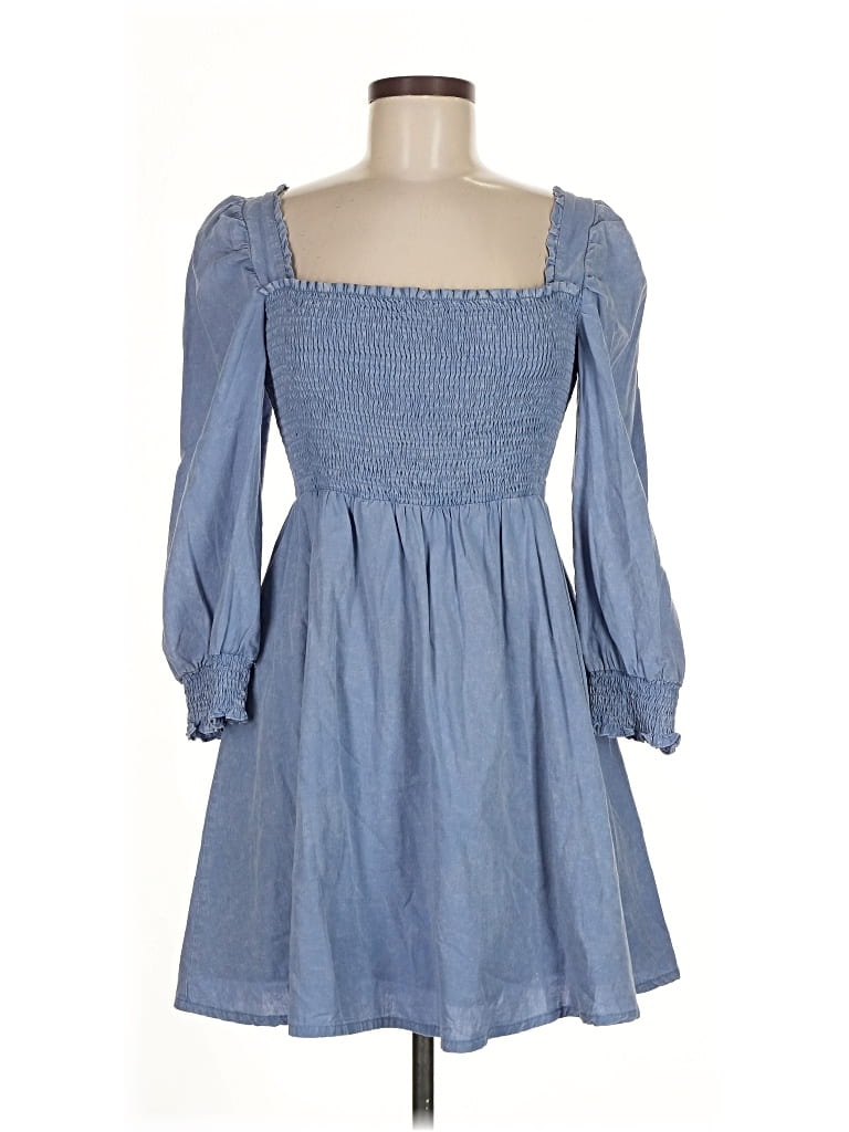 Pre-owned Day + Moon Casual Dress In Blue