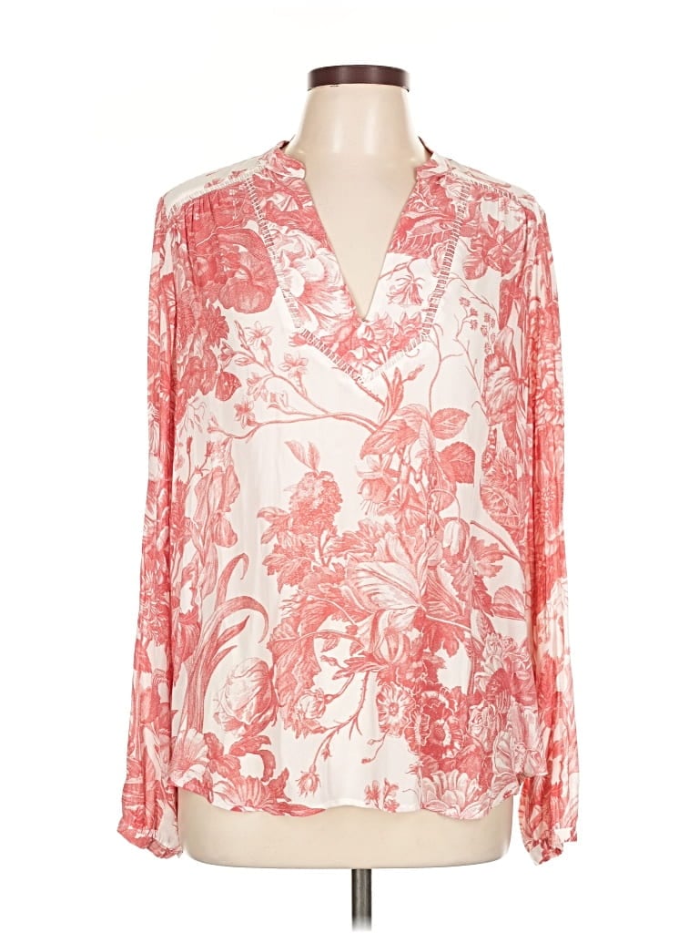 Pre-owned Ann Taylor Loft Long Sleeve Blouse In White