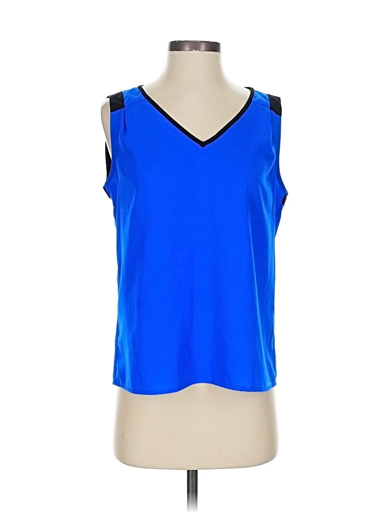 Pre-owned Calvin Klein Sleeveless Blouse In Blue