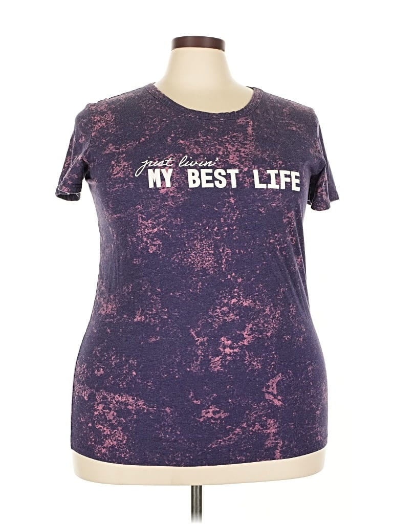 Pre-owned Lularoe Short Sleeve T-shirt In Purple