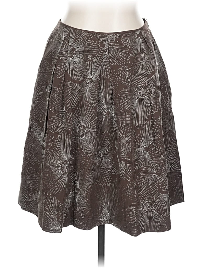 Pre-owned Talbots Silk Skirt In Gray