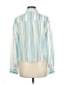 Drew 100% Cotton Stripes Blue Long Sleeve Blouse Size M - photo 2