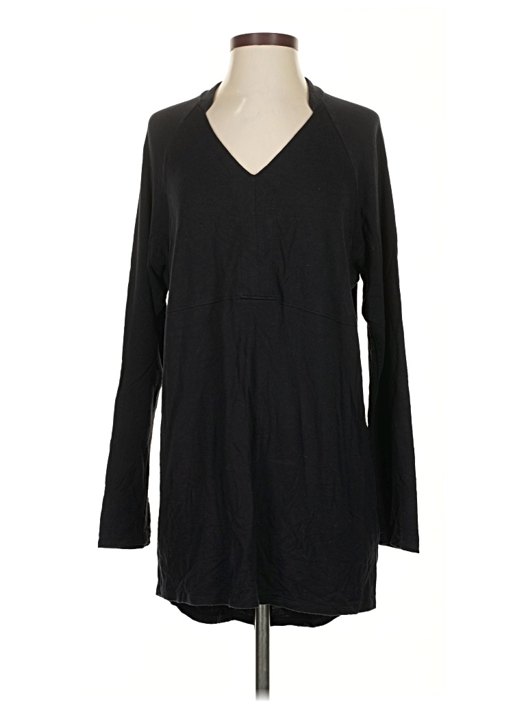 Pre-owned Cabi Long Sleeve Henley Shirt In Black