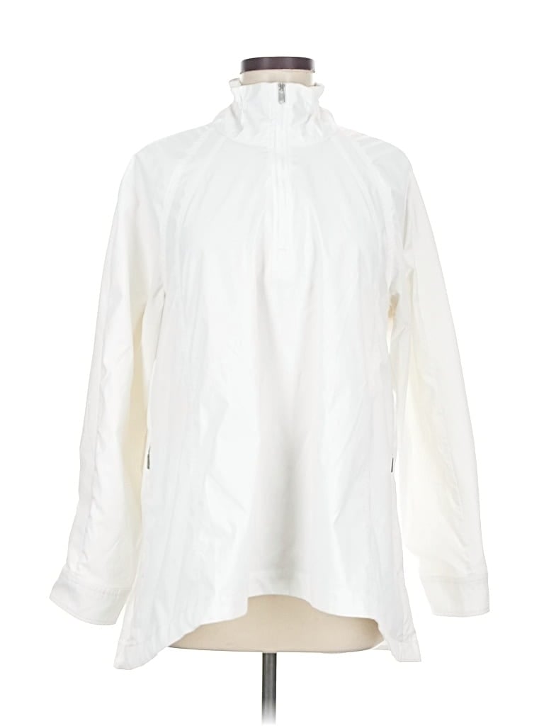 Pre-owned Athleta Raincoat In White