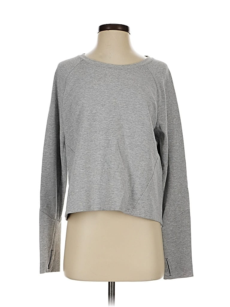 Pre-owned Athleta Sweatshirt In Gray