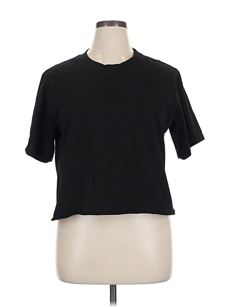 Pre-owned Unbranded Short Sleeve T-shirt In Black