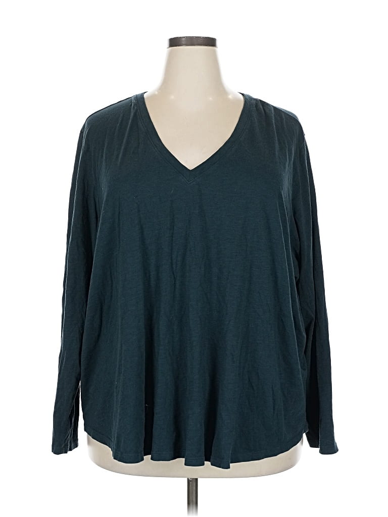 Pre-owned Universal Standard 3/4 Sleeve T-shirt In Blue