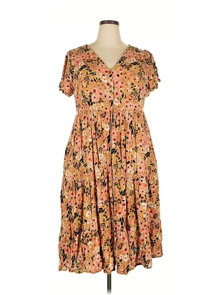 Pre-owned Sonoma Goods For Life Casual Dress In Brown