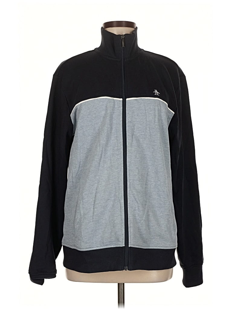 Pre-owned An Original Penguin By Munsingwear Zip Up Hoodie In Gray
