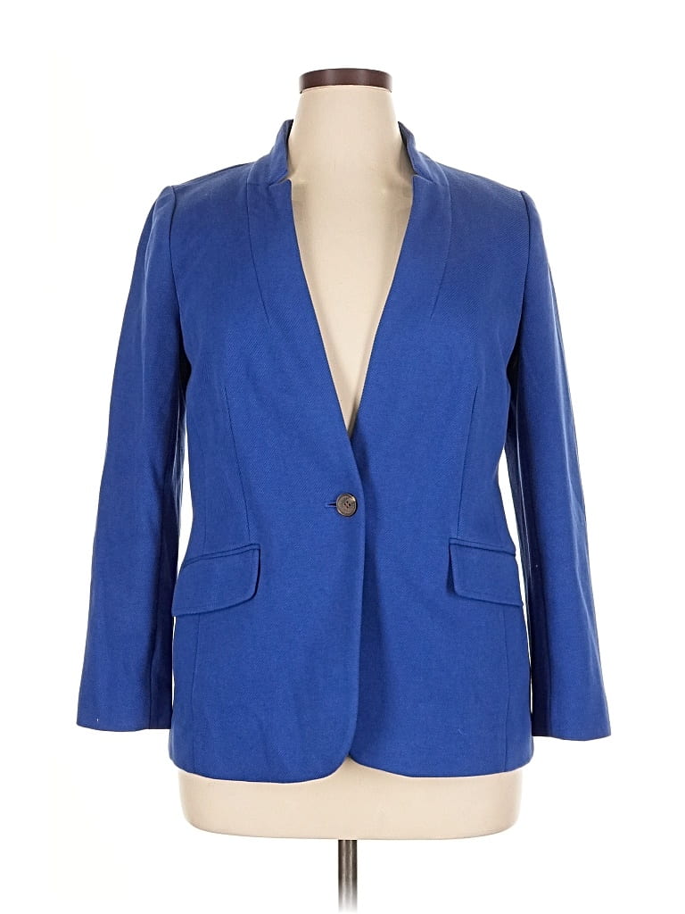 Pre-owned Talbots Blazer Jacket In Blue