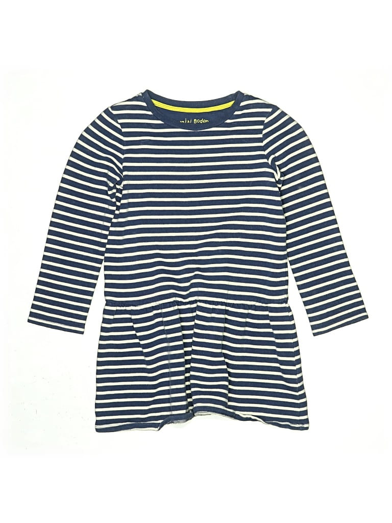 Pre-owned Mini Boden Kids' Dress In Blue