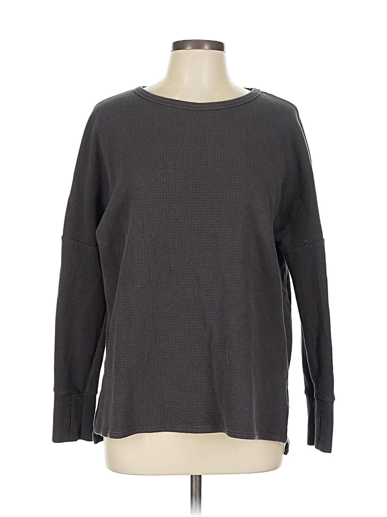 Pre-owned Active Long Sleeve T-shirt In Gray
