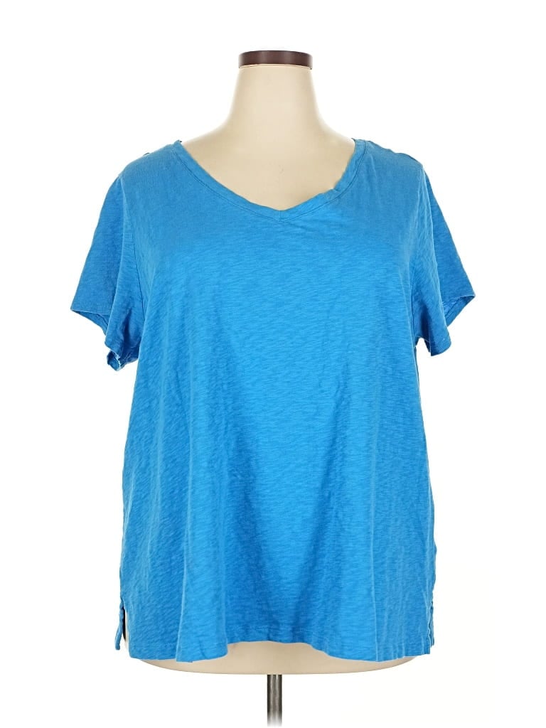 Pre-owned Cynthia Rowley Tjx Short Sleeve T-shirt In Blue
