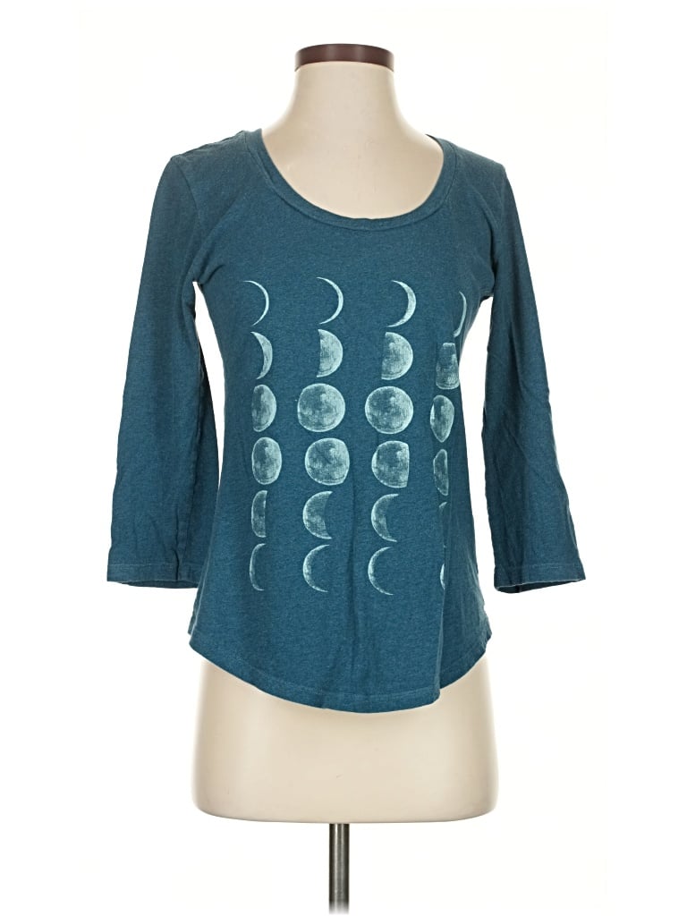 Pre-owned Synergy 3/4 Sleeve T-shirt In Blue