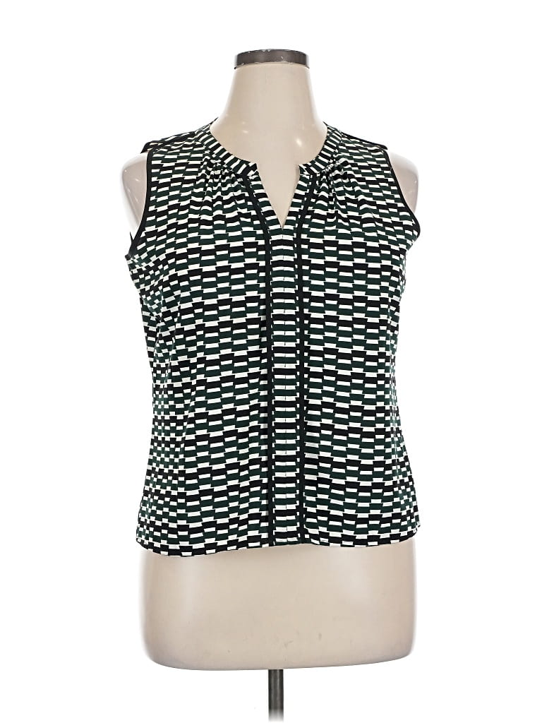Pre-owned Calvin Klein Sleeveless Blouse In Green