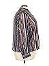 Nic + Zoe Stripes Silver Long Sleeve Blouse Size 2X (estimated) - photo 4