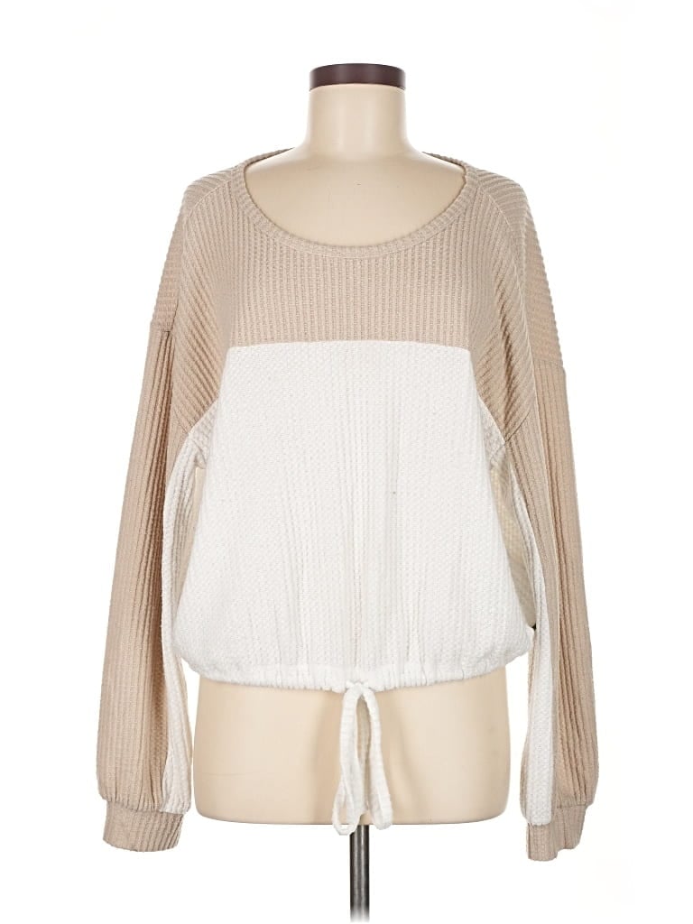 Pre-owned Hollister Pullover Sweater In White