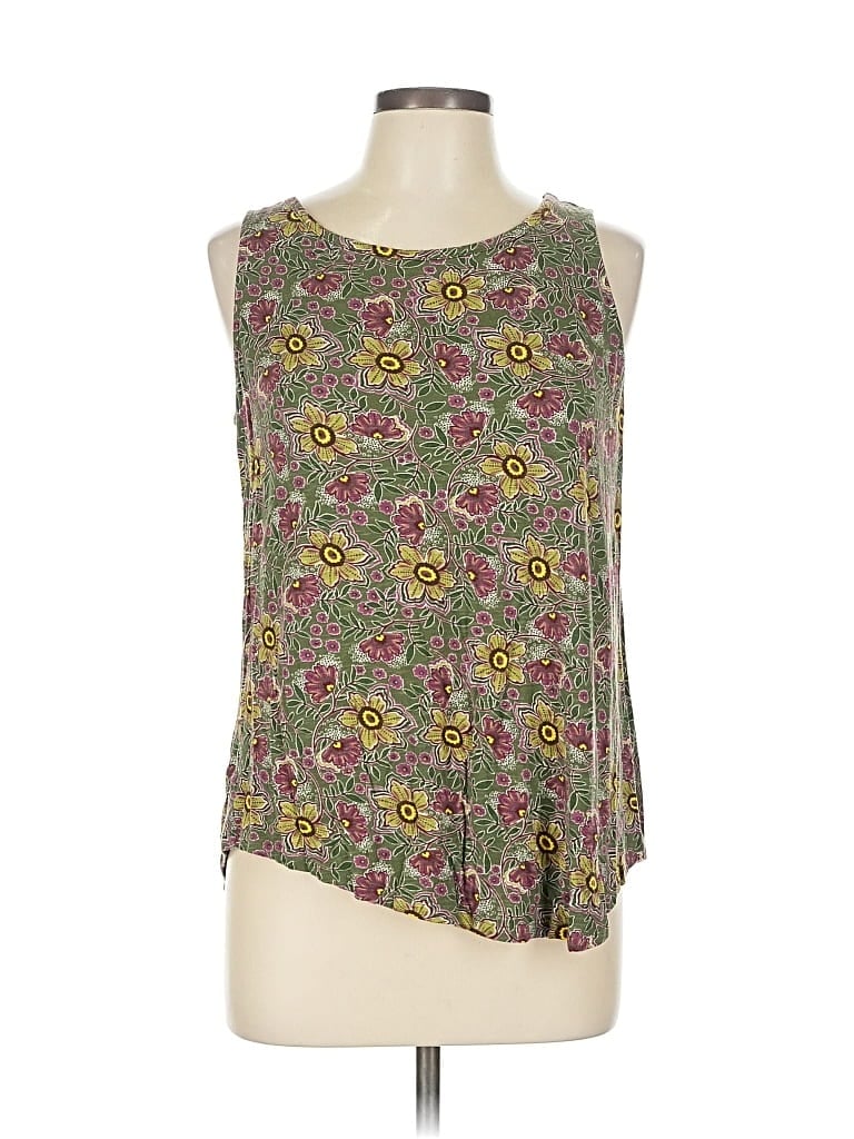 Pre-owned 24/7 Maurices Tank Top Green Strapless Neckline Tops