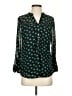 Juniper + Lime 100% Polyester Polka Dots Teal Black Long Sleeve Blouse Size S - photo 1