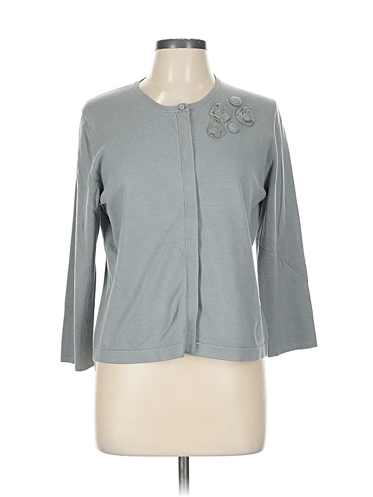 Pre-owned Willi Smith Silk Cardigan Sweater In Gray