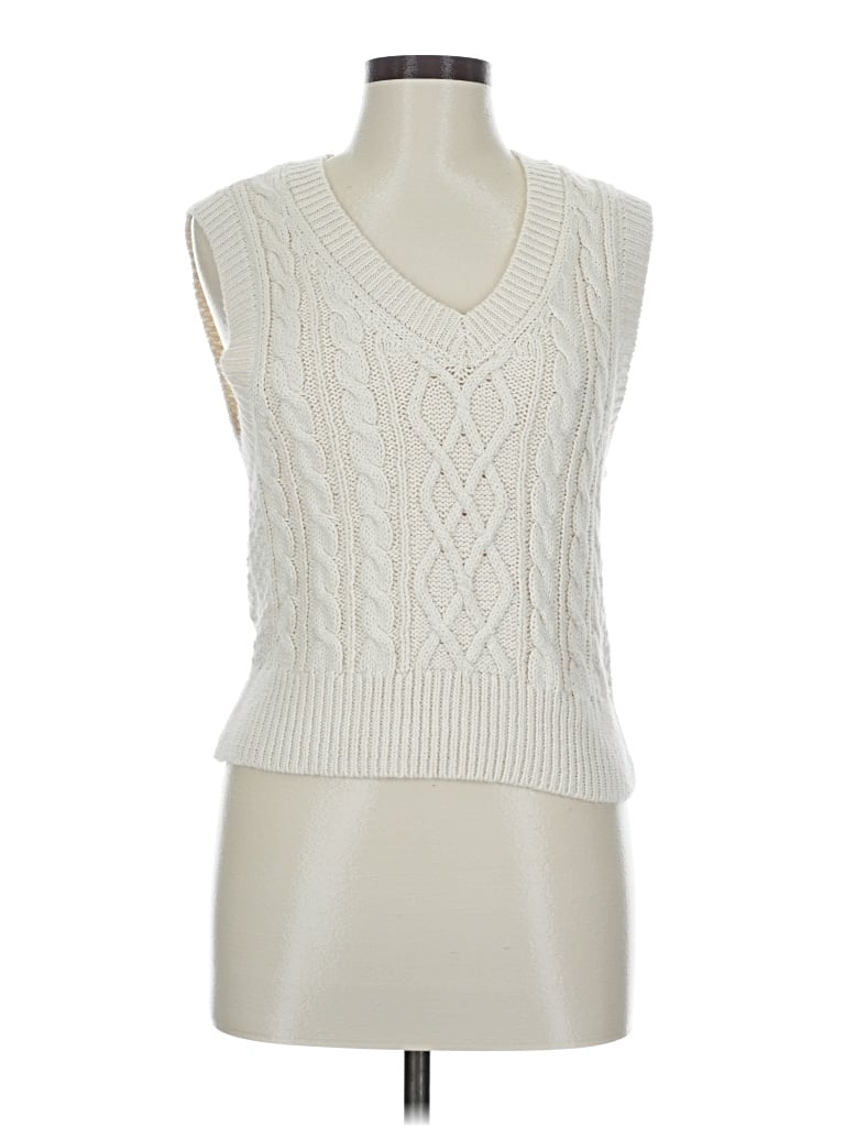 Pre-owned Aerie Sweater Vest In White