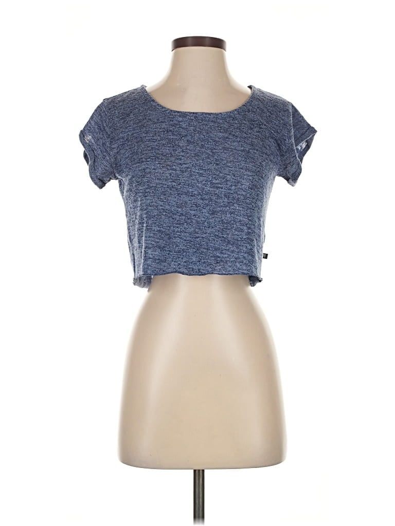 Pre-owned Victoria's Secret Short Sleeve Top Blue Keyhole Neckline Tops