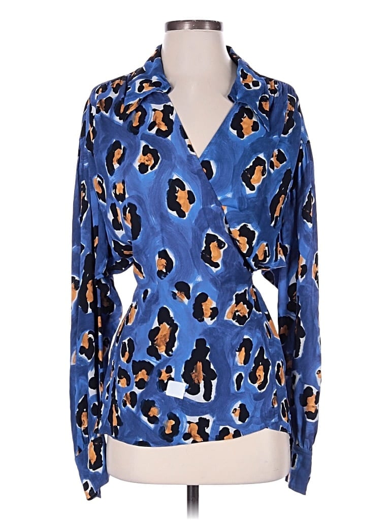 Pre-owned Marni Long Sleeve Blouse In Blue
