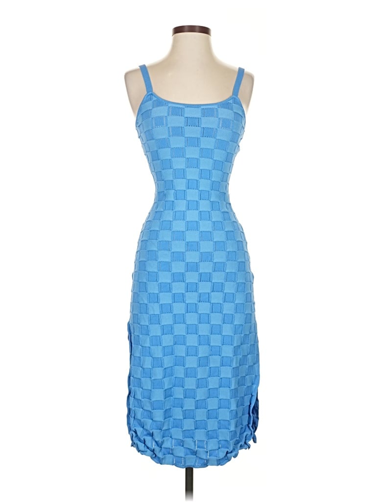 Pre-owned Solid & Striped Cocktail Dress In Blue