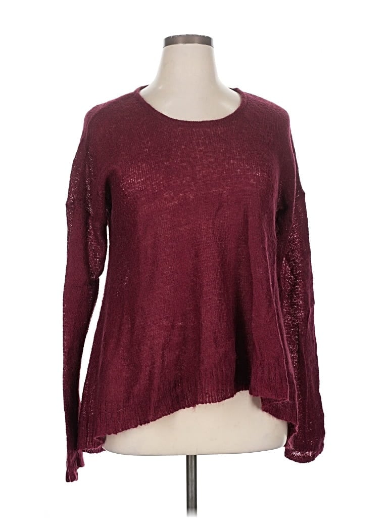 Pre-owned Jennifer Lopez Pullover Sweater In Burgundy