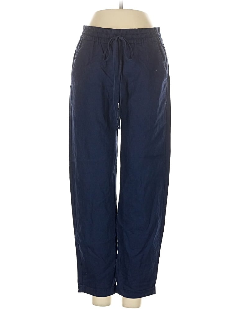 Pre-owned J.crew Factory Store Linen Pants In Blue
