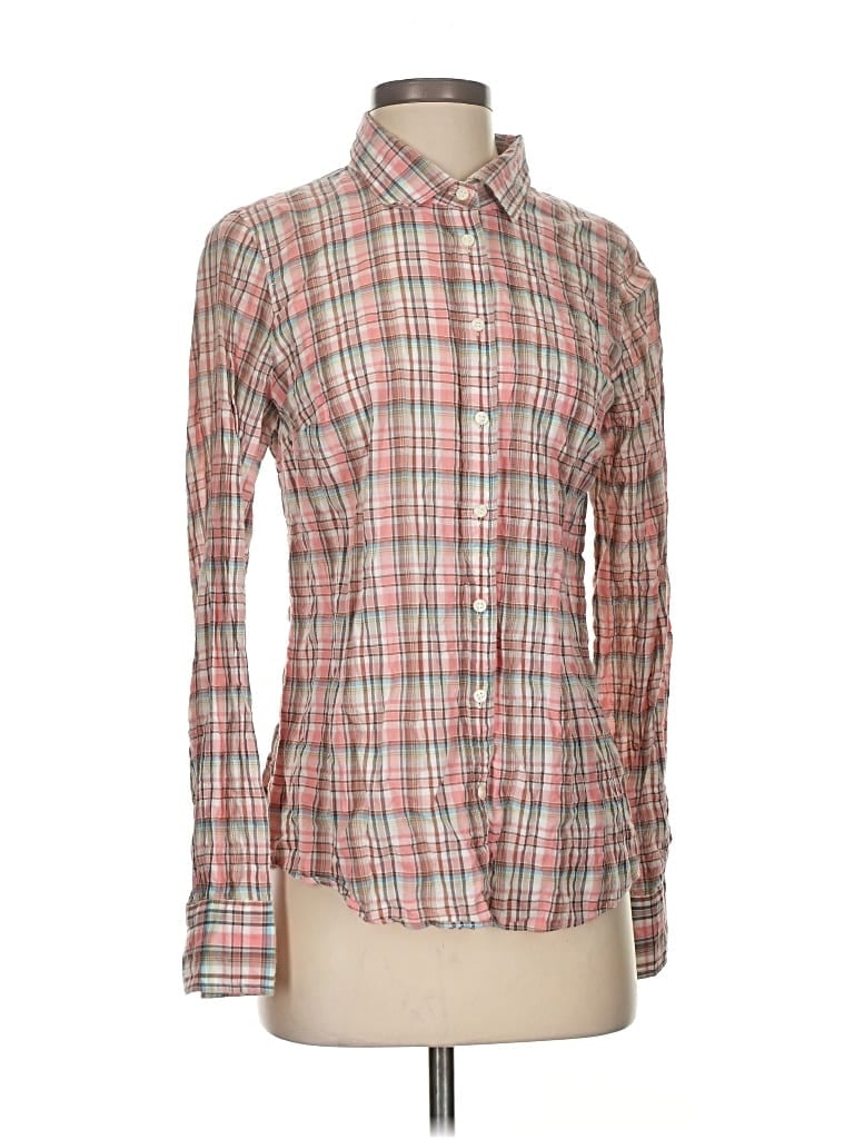 Pre-owned J.crew Factory Store Long Sleeve Button Down Shirt In Red