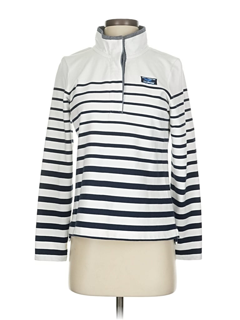 Pre-owned L.l.bean Pullover Sweater In White