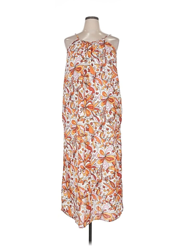 Pre-owned A.n.a. A New Approach Casual Dress In Orange