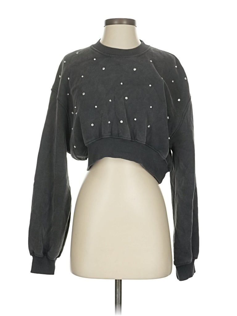 Pre-owned Zara Sweatshirt In Gray