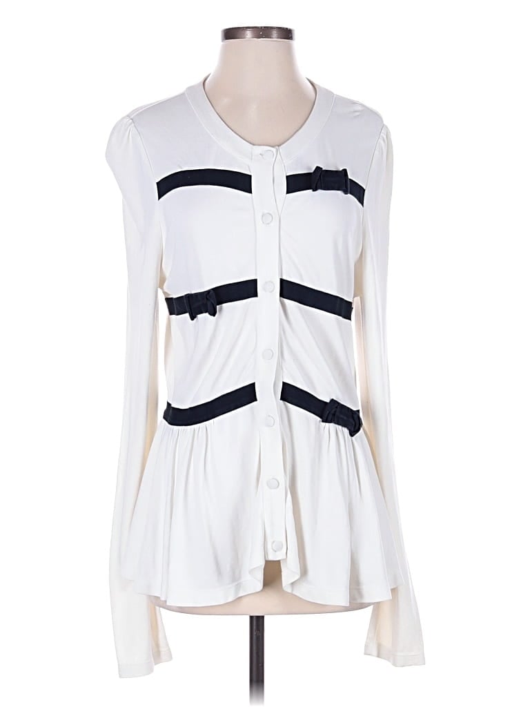 Pre-owned Red Valentino Cardigan Sweater In White