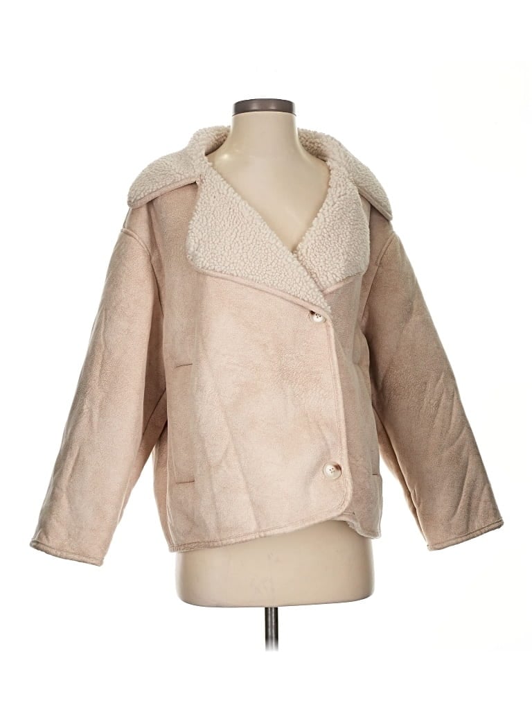 Pre-owned Commense Faux Fur Jacket In Brown