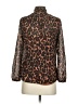 J.Crew 100% Polyester Animal Print Brown Long Sleeve Blouse Size XS - photo 2